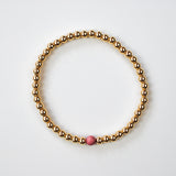 Rhodonite Solo Mini Gold Bracelet