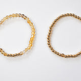 Citrine Solo Mini Gold Bracelet