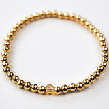 Citrine Solo Mini Gold Bracelet