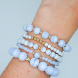 Blue Lace Agate Infinity Grande Bracelet